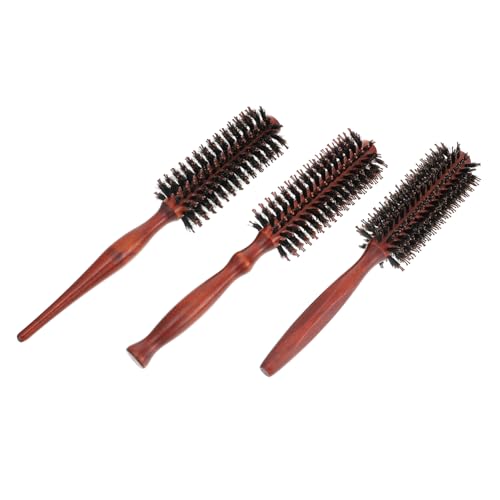 WOFASHPURET 3Stücke Runde Borsten Haarbürste mit Holzgriff Professionelle Styling und Curling Bürsten für Nasses Trockenes Haar für Damen und Herren für Salon Zuhause von WOFASHPURET