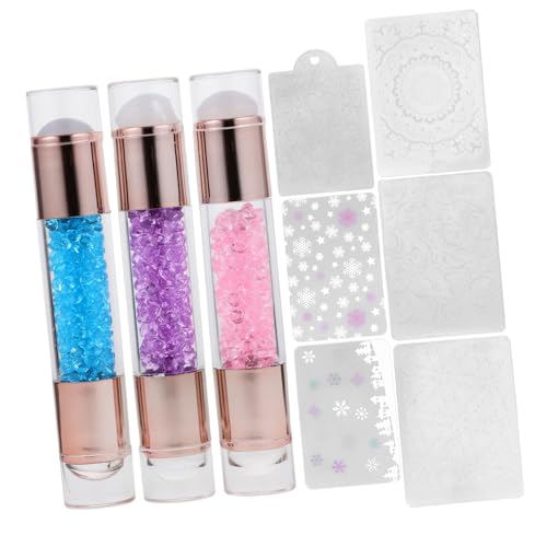 WOFASHPURET 3Stücke Teiliges Nagelstempel aus Silikon Nail Art Stempel für Maniküre und Individuelles Nageldesign für Nagelarten und Designs Einfache Anwendung von WOFASHPURET