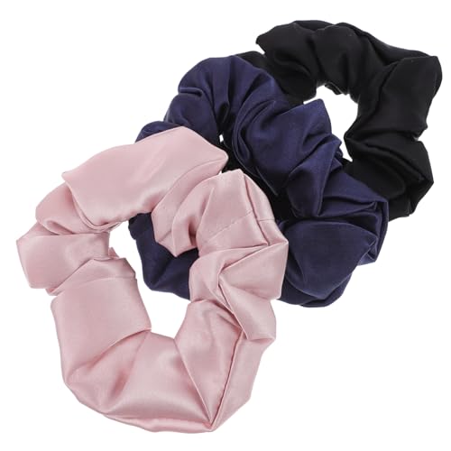 WOFASHPURET 3stücke Seidenhaarband Elastisch Für Frauen Scrunchies Aus Seide Glatt Haarringe Als Kopfbedeckung Stretch-haargummi Für Pferdeschwanz Oder Frisur Haarseil Für Haartypen von WOFASHPURET