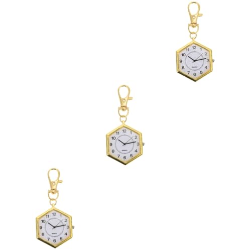 WOFASHPURET 3stücke Kreative Schlüsselanhänger Taschenuhr Mit Ziffernblatt Leicht Und Tragbar Für Ärzte Schlüsselring- Für von WOFASHPURET