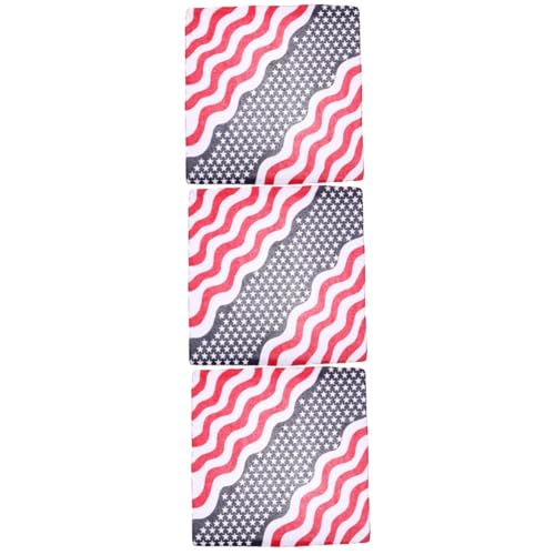 WOFASHPURET 3stücke American Flag Bandana Multifunktionales Kopftuch Für Accessoire Für Patriotische Feiern Fahrradtouren Und Baumwolle Einheitsgröße von WOFASHPURET