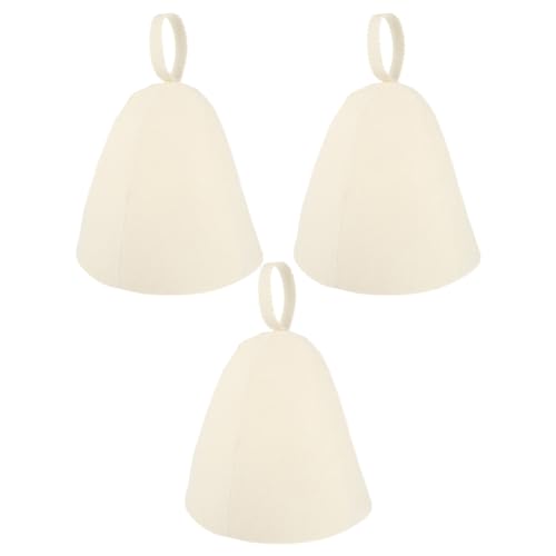 WOFASHPURET 3stücke Filz Sauna Hut Dicke Leichte Sauna Mütze Für Damen Und Herren Praktisch Für Dampfbäder Und Wellness Schützend Gegen Hitze Und Augenreizungen von WOFASHPURET