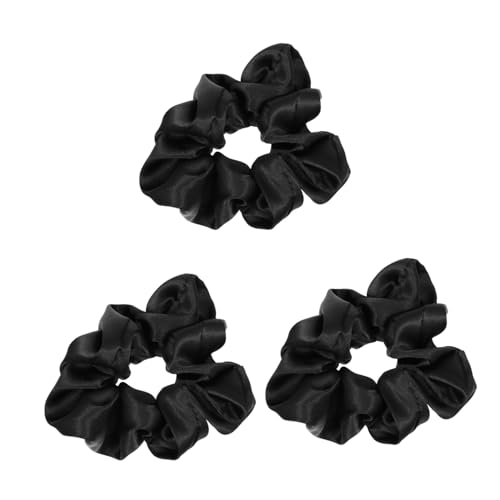 WOFASHPURET 3stücke Haargummis Haarband Haargummi Elastisch Pferdeschwanz Zubehör Schwarz Für Damen Frisur Fixierung Accessoires Mit Stretch Funktion von WOFASHPURET