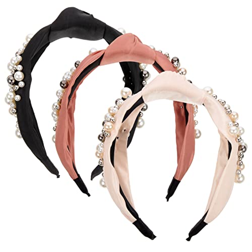 WOFASHPURET 3stücke Perl-haarbänder Rutschfeste Kopfband Damen Modische Knotenförmige Haaraccessoires Koreanisch Champagner Für Verschiedene Frisuren WOFASHPURET 3stücke Perl-haarbänder Rutschfeste Kopfband Damen Modische Knotenförmige Haaraccessoires Koreanisch Champagner Für Verschiedene Frisuren von WOFASHPURET