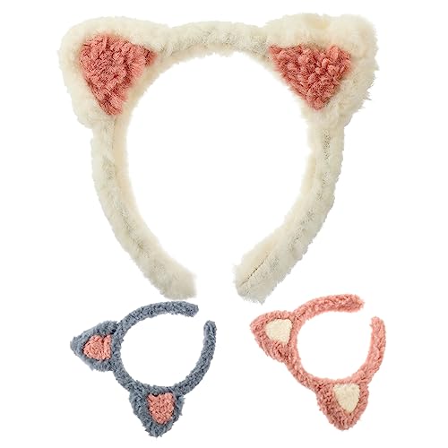 WOFASHPURET 3stücke Teiliges Katzenohren-haarband Für Frauen Make-up-haarband Für Gesichtspflege Waschen Spa Und Mehr Komfortabel Niedliches Design Für Partys Und Tägliche Anwendung von WOFASHPURET