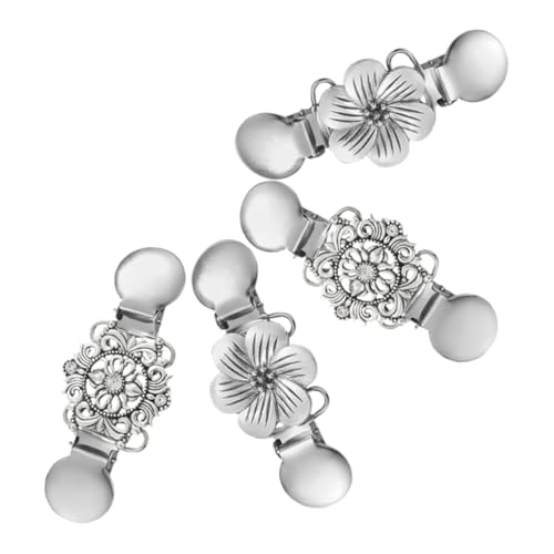 WOFASHPURET 4 Cinch-clips Für Damen: Cardigan-kragenclip – Retro-pullover-cinch-verschluss – Vintage-broschenverschluss Für Kleider Und Schals – Kleidungszubehör von WOFASHPURET