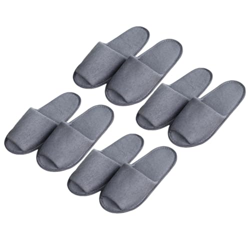 WOFASHPURET 4 Paare Herren Einweg faltbare Reise Slipper Offener Zeh Atmungsaktive Gäste Hausschuhe Leicht Tragbar Für Hotel Spa Zuhause von WOFASHPURET