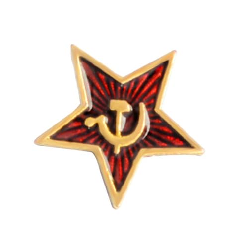 WOFASHPURET 4 STÜCKE Teiliges Anstecknadel Fünfzackiger Stern Brosche Kommunistische Marxistische Abzeichen Modisch Robust Für Kleidung Tasche Hut Zubehör von WOFASHPURET