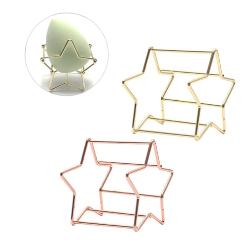 WOFASHPURET 4 STÜCKE Teiliges Make Up Schwamm Halter Sternform Langlebiger Beauty Sponge Trocknungsständer Belüfteter Kosmetikpuderquaste Organizer Aufbewahrungsgestell für Schminkschwämme von WOFASHPURET