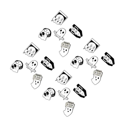 WOFASHPURET 4 Sätze Geisterbrosche Boutonniere Pins Pin Für Rucksäcke Rucksack Revers Kleidung Brosche Geist Emaille Pin Punk Pin Kleidung Anstecker Musik Pin Goth Pin Revers 5 Stücke * 4 von WOFASHPURET