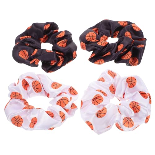WOFASHPURET 4stücke Basketball-haargummis Für Mädchen Elastisch Und Süß Weiche Sport-haar-accessoires Für Zöpfe Und Party-besuche von WOFASHPURET