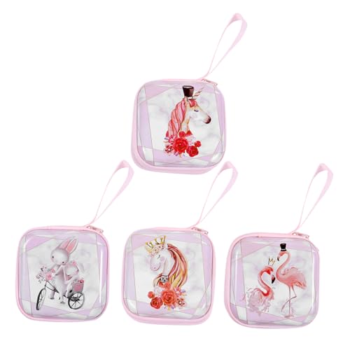 WOFASHPURET 4stücke Einhorn Cartoon Tasche Geldbörse Mädchen Clutch Aufbewahrungstasche Junge Mädchen Tragetasche Leicht Und Kompakt Für Lippenstift Handys Kosmetik Spiegel von WOFASHPURET