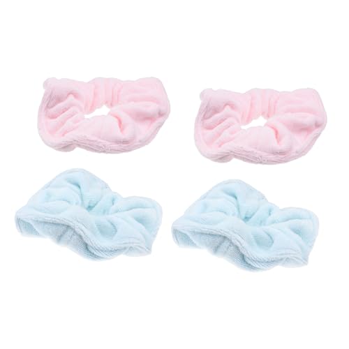 WOFASHPURET 4 Stück Haargummi für Nasses Haar Elastische Haarbänder für Damen und Mädchen für Pferdeschwanz Hochsteckfrisuren mit Multifunktionalem Design und Blau von WOFASHPURET