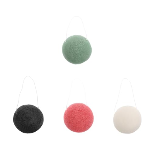 WOFASHPURET 4 Stück Hautfreundliche Wiederverwendbare Gesichtsschwämme aus Kompressionsschaum Sanfte Porenreinigung Make up entferner für Hauttypen Praktische Reinigungspads in Mischfarben von WOFASHPURET