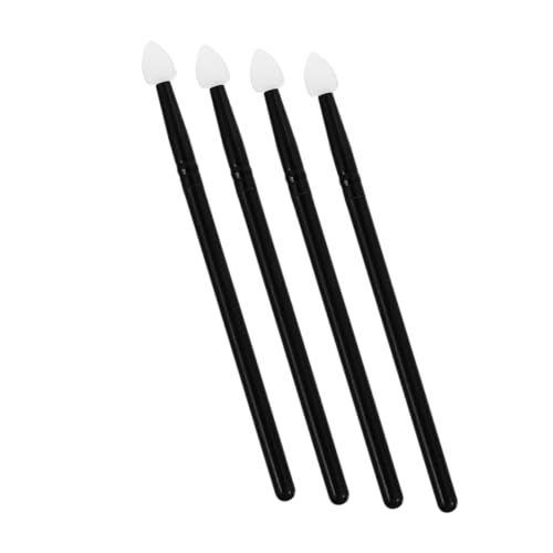 WOFASHPURET 4 Stück Lidschattenpinsel Make-up-Pinsel Kosmetik-Kit Augenbürsten Make -up Lidschatten-Make-up-Tool Augenbrauen und Augen -Make -up -Werkzeuge Lidschatten Pinsel Kieselgel Schwarz von WOFASHPURET