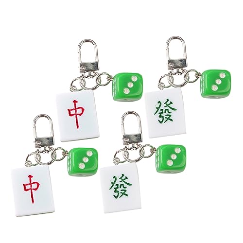 WOFASHPURET Schlüsselanhänger für Mahjong-Liebhaber 4 Schlüsselanhänger Design Schlüsselanhänger von WOFASHPURET