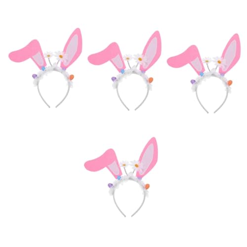 WOFASHPURET 4 Stück Ostern Stirnband Make-up-stirnband Kaninchen-stirnbänder Für Frauen Hasenohren Für Erwachsene Frauen Kopfschmuck Haarband Kopfbedeckung Fräulein Hasen Ohren Plastik von WOFASHPURET