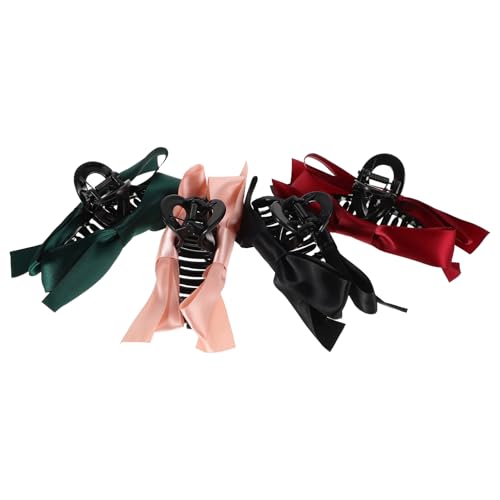 WOFASHPURET 4stücke Haarklammer Mit Schleife Dekorativer Schleifenclip Haaraccessoire Mit Schleife Haarspange Mit Für Mädchen Und Hochzeit Set Rutschfeste Haarspangen Für Tägliche Nutzung von WOFASHPURET