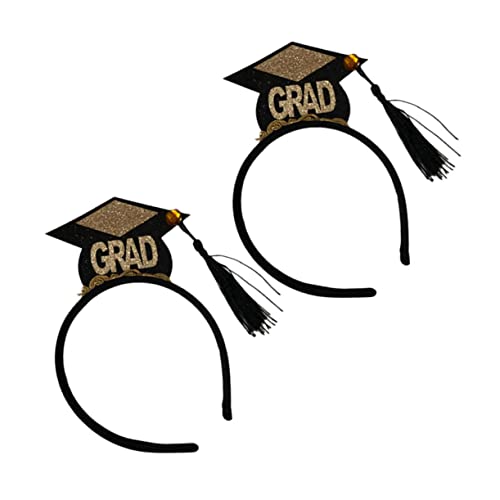 WOFASHPURET 4 Stück Teiliges Mini Tassel Haarband mit Hut Design Stilvolle Haarschmuck Accessoires für Abschlussfeiern Party Dekoration und Unvergessliche Erinnerungen von WOFASHPURET