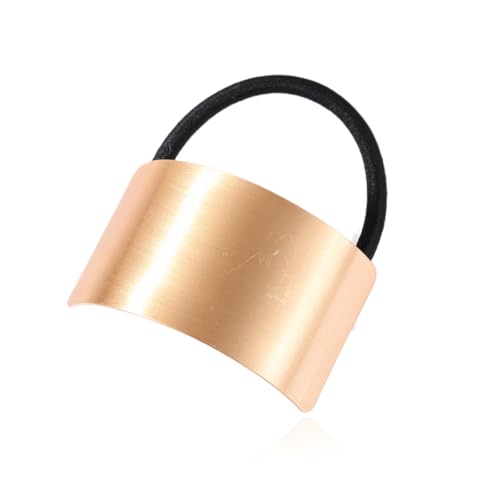 WOFASHPURET 4stücke Rechteckige Haargummis Aus Legierung Elastische Haarringe Modische Pferdeschwanzhalter Haarseile Für Frauen Und Mädchen Silber Klein von WOFASHPURET