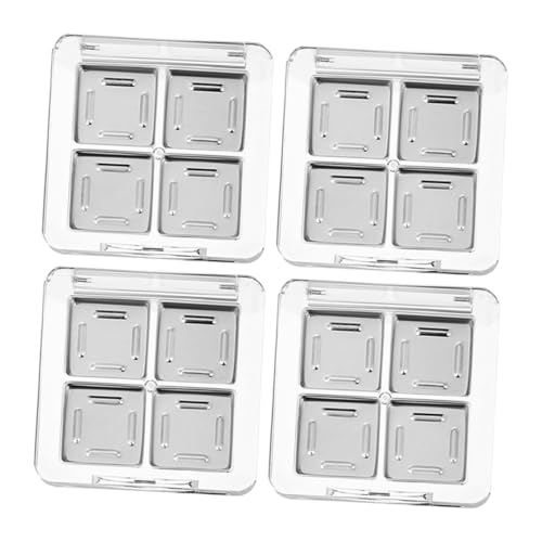 WOFASHPURET 4stücke Transparente Diy-lidschattenpalette Mit Fächern Make-up-tablett Für Einzigartige Looks Leere Lidschattenpalette Vielseitiges Make-up-tablett Für Frauen von WOFASHPURET