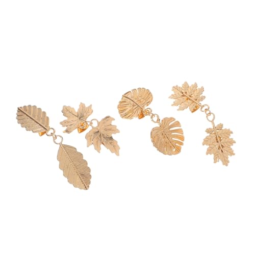 WOFASHPURET 4 Stück Vintage Strickjacken Clips Blattförmig aus Zinklegierung Schmucknadeln für Damen Cardigan und Schal Schnappverschluss für Büro Party und Alltag Stilvolle Retro Kleidung von WOFASHPURET