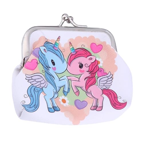 WOFASHPURET 4stücke Einhorn Geldbörse Damen Kurzes Münzgeldtäschchen Mit Cartoon-Muster Für Karten Bargeld Und Kleinigkeiten Für Schule Shopping Und Freizeit von WOFASHPURET