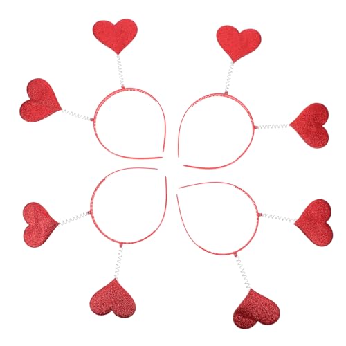 WOFASHPURET 4stücke Herzförmige Haarreifen Für Valentinstag Liebevolles Haarschmuck Leicht Und Bequem Für Partys Und Festlichkeiten Für Mädchen Und Damen von WOFASHPURET