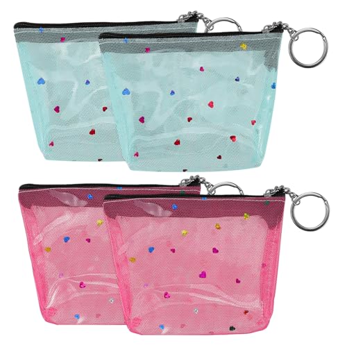 WOFASHPURET 4stücke Kleine Geldbörse Für Damen Mit Reißverschluss Geldbeutel Aus Hochwertigem Material Tragbar Und Langlebig Zum Aufbewahren Von Münzen Bargeld Und Kleinen Gegenständen von WOFASHPURET