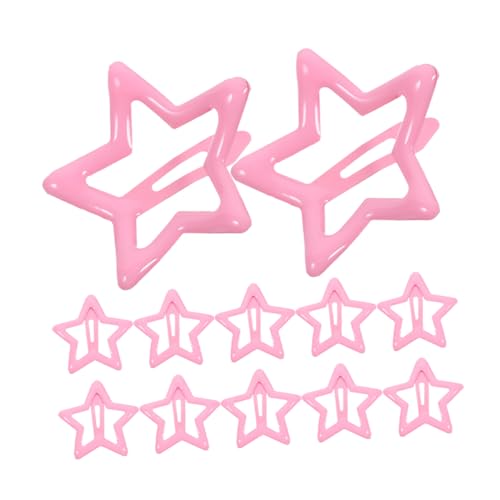WOFASHPURET 40 Stück Stern Haarnadel Zubehör Haarklammer Mädchen Bobby Stern schneidet Haare Sterne Haarclip für dünne Haare Schnappclips für Haare Sternhaarclip Metall Rosa von WOFASHPURET