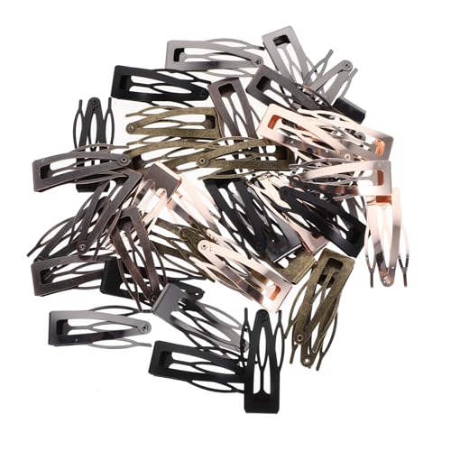 WOFASHPURET 40 Stück Teiliges Metall Haarspangen für Mädchen Langlebige Snap Clips in Schwarz Roségold Gunmetal für Partys Alltag und Vielseitiges Haarstyling Modische Haarschmuck Accessoires von WOFASHPURET