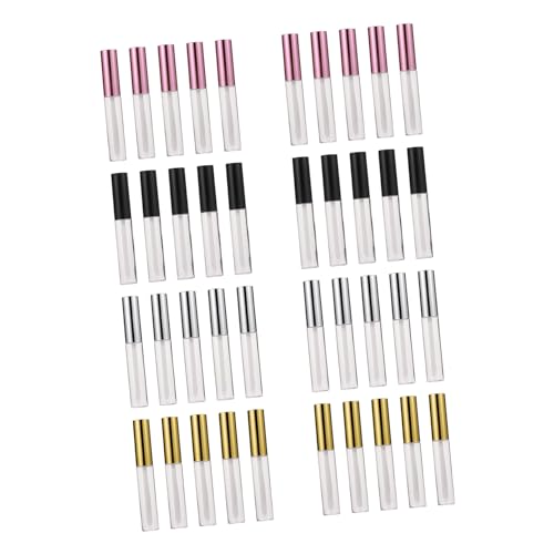 WOFASHPURET 40Stücke Leere Lipglossflaschen Recycelbare Lipglossbehälter Für Lippenöl Lippenbalsam Und Lidschatten Mit Design Für Reisen Und Kosmetikaufbewahrung von WOFASHPURET