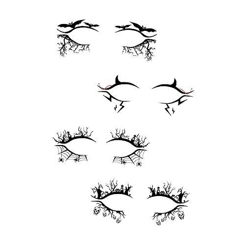 WOFASHPURET 4paare Horrible Augen Aufkleber Für Halloween Selbstklebende Eyeliner Sticker Einfach Anzuwenden Und Tragbar Für Partys Karneval Und Fotografie Halloween-makeup-werkzeuge von WOFASHPURET