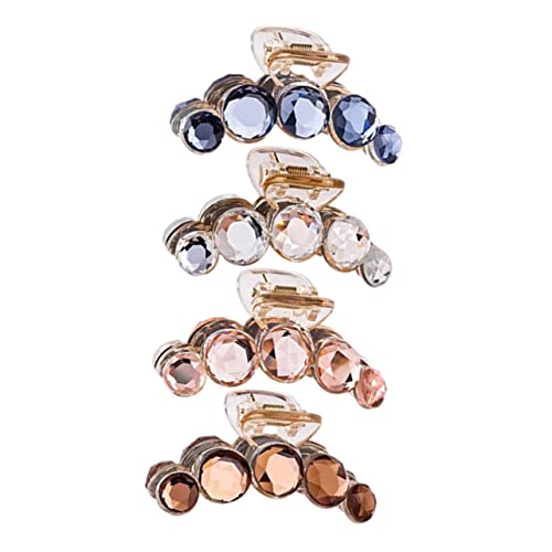 WOFASHPURET 4stücke Modische Wasserstein Haarklammern Für Damen Elegante Haarschmuck Clips Champagner Und Roségold Für Alltag Und Besondere Anlässe von WOFASHPURET