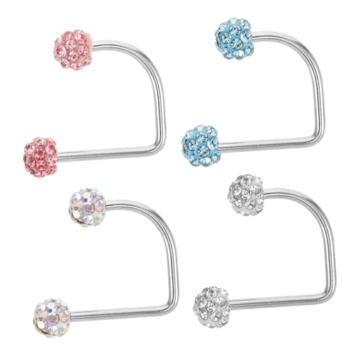 WOFASHPURET 4Stücke Metall Lippenpiercing Ringe Damen Körper Piercing Schmuck Wasserblau Ab Sicher Langlebig für Täglichen Gebrauch Modisches WOFASHPURET 4Stücke Metall Lippenpiercing Ringe Damen Körper Piercing Schmuck Wasserblau Ab Sicher Langlebig für Täglichen Gebrauch Modisches von WOFASHPURET