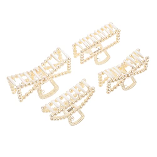 WOFASHPURET 4stücke Haaraccessoires Für Damen Perlen Haarspangen Und Acryl Haarklammern Passend Kleidung Für Ausflüge Und Partys Haarhalter Für Bad Und Waschen von WOFASHPURET