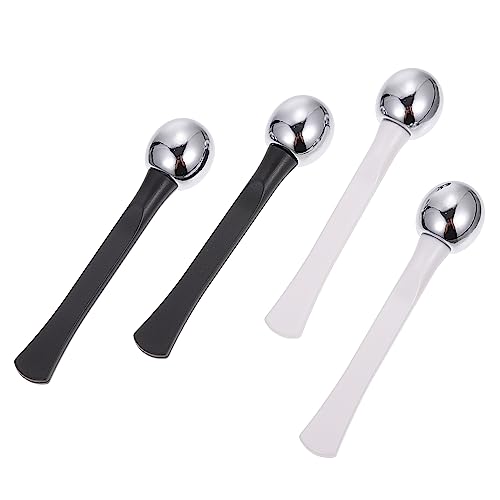 WOFASHPURET 4stücke Manuelle Augen Massage Sticks Augencreme Dig Löffel Gesicht Creme Massage Stangen Aus Zinklegierung Und Harzmaterialien Robust Und Verformungsbeständig Beidseitiges von WOFASHPURET