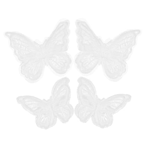 WOFASHPURET 4stücke Schmetterling Haarklammern Aus Spitze Doppellagige Gestickte Netzdesigns Für Stilvolle Haaraccessoires Für Frauen Und Mädchen von WOFASHPURET