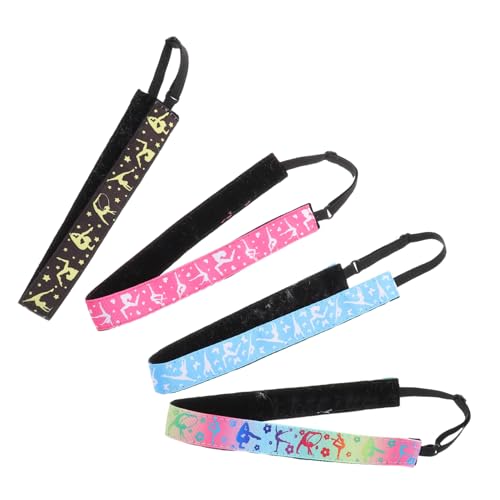 WOFASHPURET 4stücke Teiliges Elastische Sport-stirnbänder Für Damen Rutschfest Schweißabsorbierend Für Yoga Fitness Und Tanz Trendige Farbverläufe Und Mehr von WOFASHPURET