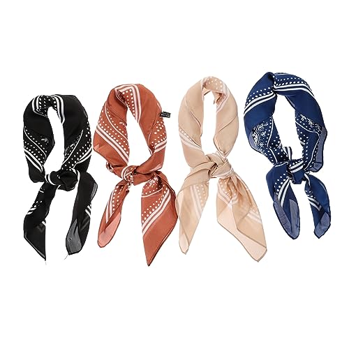 WOFASHPURET 4stücke Teiliges Frauen Seidenschal Multi-use Haarwickel Für Schlafen Stylischer Turban Für Damen Accessoires von WOFASHPURET