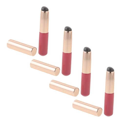 WOFASHPURET 4stücke Teiliges Lippenpinsel Für Präzise Lippenanwendung Tragbare Lippenbürste Mit Abdeckung Für Lippenstift Lipgloss Und Concealer Für Damen Und Mädchen von WOFASHPURET