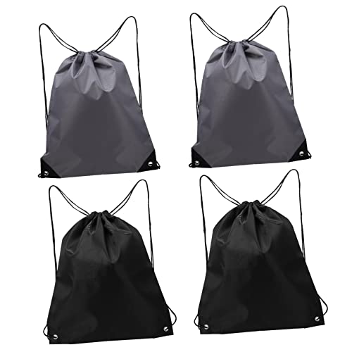 WOFASHPURET 4stücke Teiliges Set Kordelzug-Rucksack Große Kapazität Vielseitige Sporttaschen Für Gym Schule Und Outdoor-aktivitäten Und Schwarz Für Und von WOFASHPURET