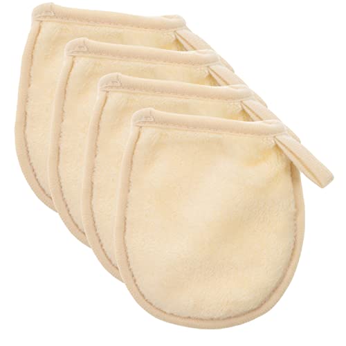 WOFASHPURET 4stücke Gesichtsreinigungshandschuhe Make-up Entferner Puff Kosmetische Pulver Reinigung Handschuhe Waschbar Weiß von WOFASHPURET