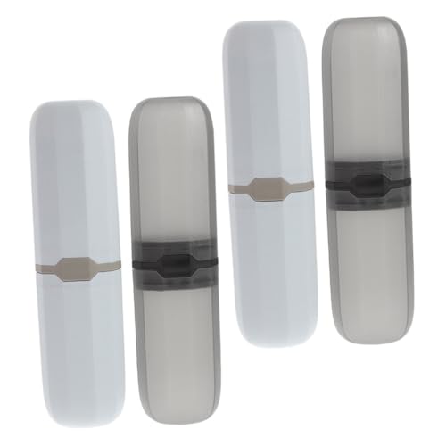 WOFASHPURET 4stücke Zahnbürsten Und Zahnpastahalter Aus Kunststoff Tragbares Reise-zahnbürstenetui Kleiner Organizer Für Hygieneartikel Robust Und Schützend Für Reisen Und Alltag von WOFASHPURET