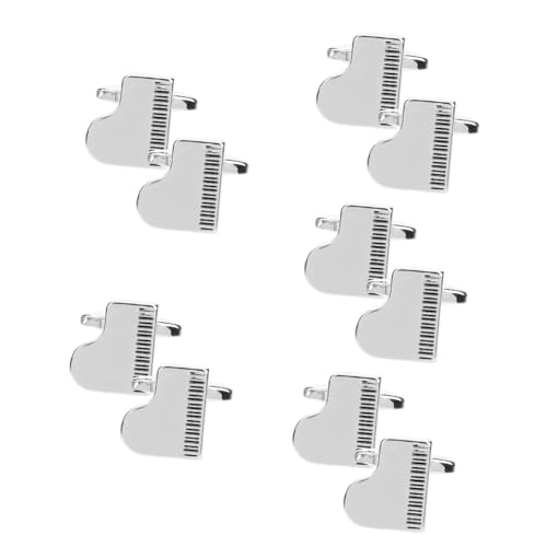 WOFASHPURET 5 Paar Klavier Manschettenknöpfe Manschettenknöpfe Business Manschettenknöpfe Klavier Design Anzug Manschettenknöpfe Hemdärmel Verzierung Kleidungsdekore Anzug von WOFASHPURET