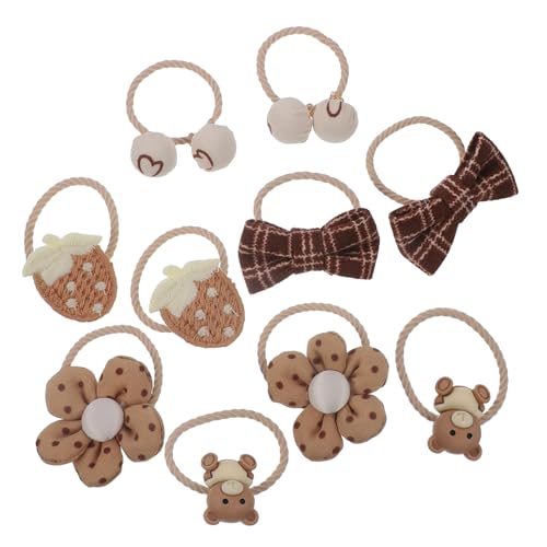 WOFASHPURET 5 Paare Niedliche Haargummis mit Blumen Schleifen Design Elastische Haargummis für Mädchen Schonend Vielseitig Einsetzbar für Verschiedene Frisuren und Anlässe Dekorativ und von WOFASHPURET