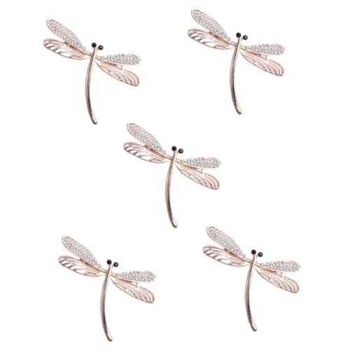 WOFASHPURET 5 Stück Korsage Brosche für Frauen Stifte Drachen Insektenbrosche Libelle muttagsgeschenk muttertagsgescgenk muttertagsgesxhenk Insect pin Rucksäcke Stift Strass-Brosche Legierung von WOFASHPURET