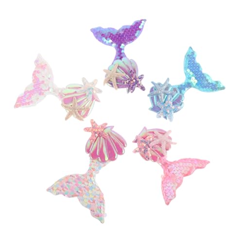 WOFASHPURET 5 Stück Meerjungfrauenschwanz-Haarnadel Mermaid Party Gefälligkeiten Haarspangen für Mädchen Clips für Haarschmuck Meerjungfrauen-Haarnadeln Schwamm von WOFASHPURET