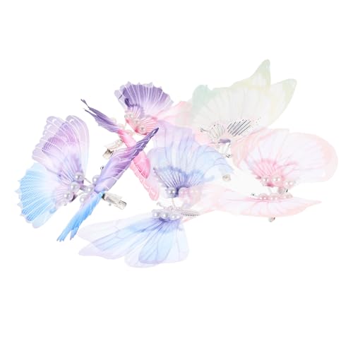 WOFASHPURET 5 Stück Teiliges Butterfly Haarklammern für Mädchen Bunte Haarspangen mit Gradientfarben Kleine Frühlings Haarnadeln für Vielseitiges Styling und Niedlichen Haarschmuck von WOFASHPURET