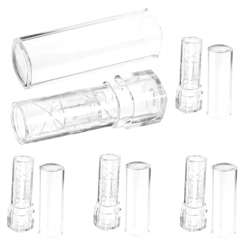 WOFASHPURET 5 Stück Teiliges Leerer Transparenter Lippenstifthülsen aus Langlebigem Tragbare Lippenbalsam Behälter zur Aufbewahrung und DIY kosmetik für Frauen Unterwegs von WOFASHPURET